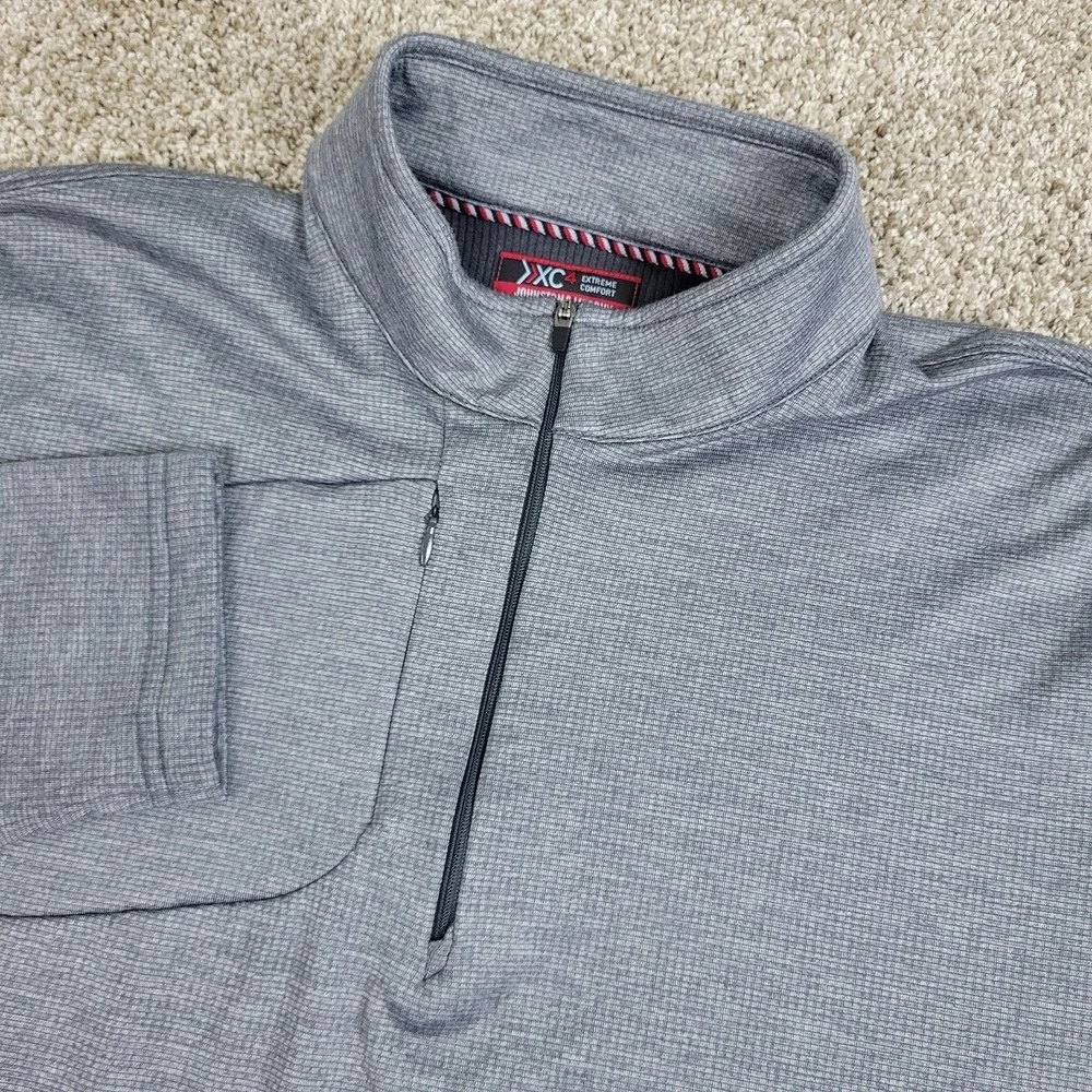 Johnston & Murphy XC4 Mens XL Gray Performance Stretch Quarter Zip